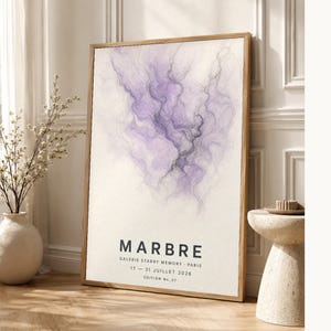 Mármol | Arte abstracto para pared | Póster de galería moderna | Impresión minimalista | Impreso y enviado imagen 1
