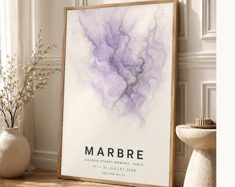 Mármol | Arte abstracto para pared | Póster de galería moderna | Impresión minimalista | Impreso y enviado
