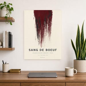 Ox Blood | Abstract Wall Art | Modern Gallery Poster | Minimalist Print | Printed & Shipped image 8