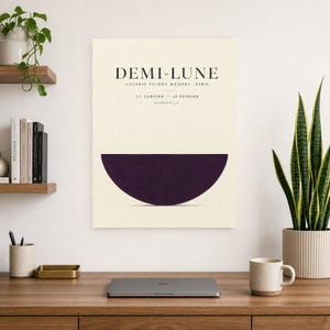 Half Moon | Abstract Wall Art | Modern Gallery Poster | Minimalist Print | Printed & Shipped image 8