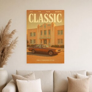 Póster retro clásico | Impresión de arte de pared vintage de los años 70 | Impresión de revista estética ? Regalo de decoración retro de med imagen 2