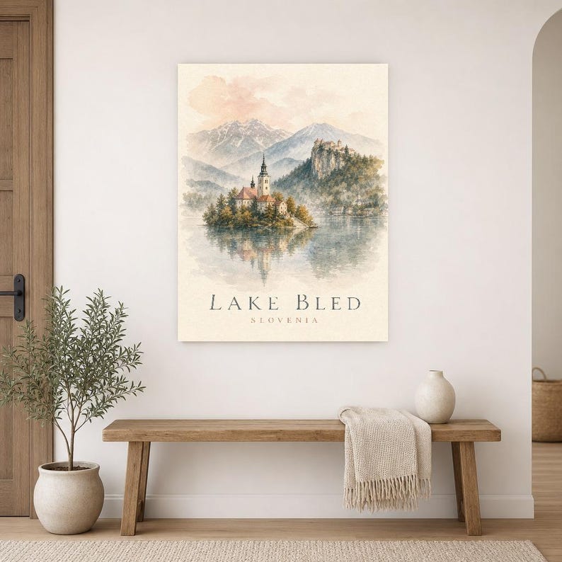 Lake Bled Watercolor image 10