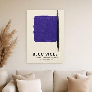 Purple Block | Abstract Wall Art | Modern Gallery Poster | Minimalist Print | Printed & Shipped image 4