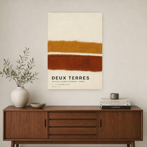 Two Lands | Abstract Wall Art | Modern Gallery Poster | Minimalist Print | Printed & Shipped image 2