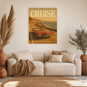 Cartel retro de crucero | Impresión de arte de pared vintage de los años 70 | Impresión de revista estética ? Regalo de decoración retro de imagen 11