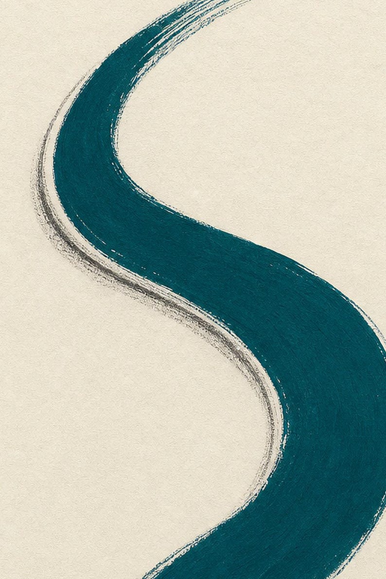 Türkiswelle | Abstrakte Wandkunst | Modernes Galerieposter | Minimalistischer Druck | Gedruckt & Versand Bild 3
