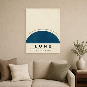 Moon | Abstract Wall Art | Modern Gallery Poster | Minimalist Print | Printed & Shipped image 9