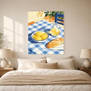 Mediterranean Lemon Kitchen Print | Dolce Vita Italian Wall Art Print | Dining Room Summer Decor image 6