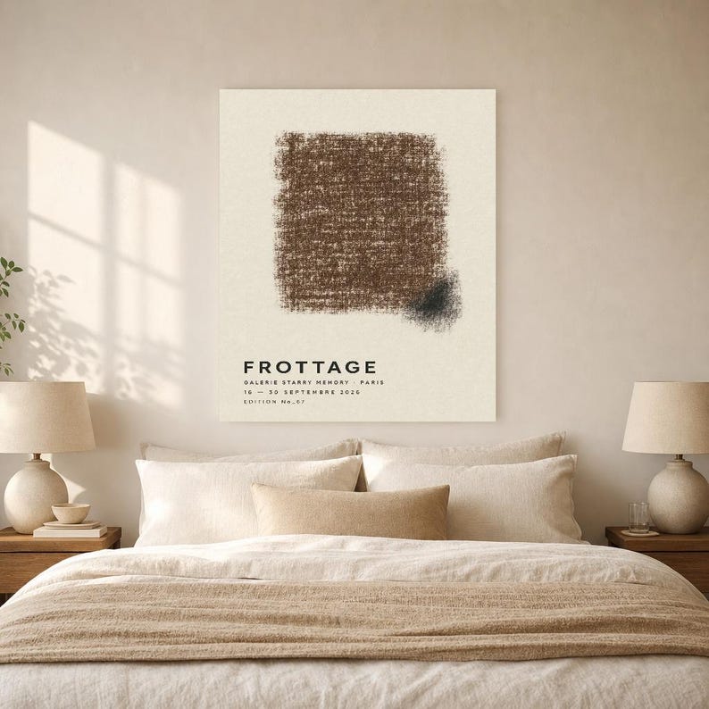 Rubbing | Abstract Wall Art | Modern Gallery Poster | Minimalist Print | Printed & Shipped image 6