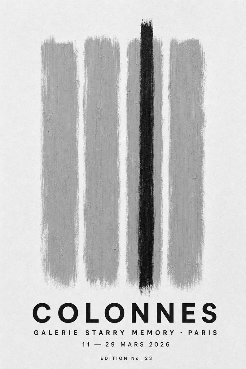 Columns | Abstract Wall Art | Modern Gallery Poster | Minimalist Print | Printed & Shipped image 8