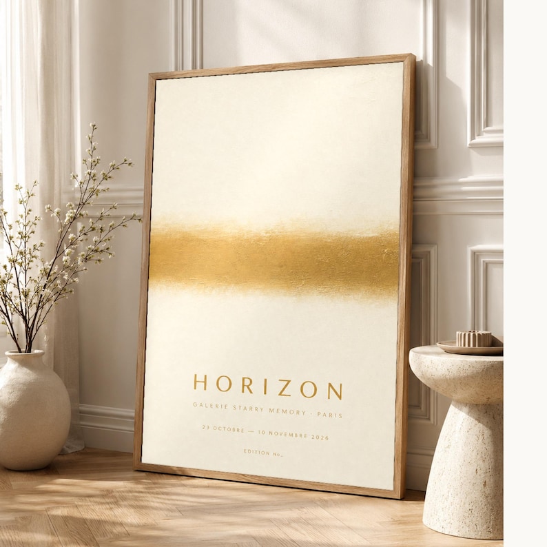 Horizon | Abstract Wall Art | Modern Gallery Poster | Minimalist Print | Printed & Shipped image 1