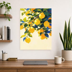 Mediterranean Lemon Kitchen Print | Dolce Vita Italian Wall Art Print | Dining Room Summer Decor image 10