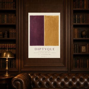Díptico | Arte abstracto para pared | Póster de galería moderna | Impresión minimalista | Impreso y enviado imagen 5