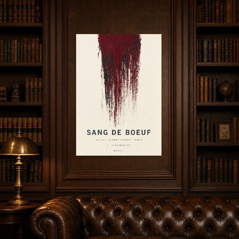Ox Blood | Abstract Wall Art | Modern Gallery Poster | Minimalist Print | Printed & Shipped image 5