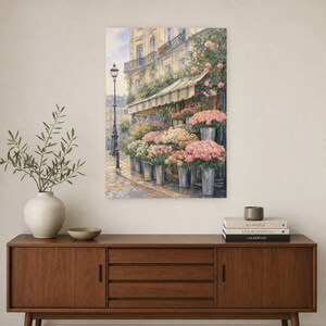 Paris Flower Market Poster | Soft Painting France Wall Art | Parisian Floral Travel Print | Printed & Shipped image 2