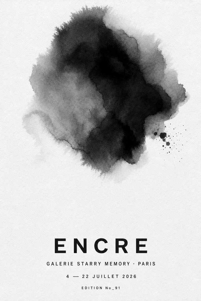 Ink | Abstract Wall Art | Modern Gallery Poster | Minimalist Print | Printed & Shipped image 10