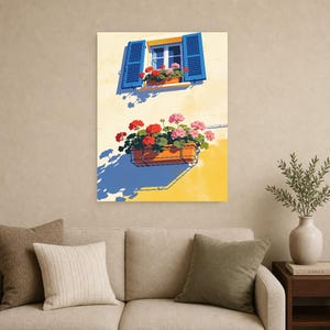 Mediterraner Fenster-Küchendruck | Dolce Vita Italienischer Wandkunstdruck | Esszimmer-Sommerdekoration Bild 15