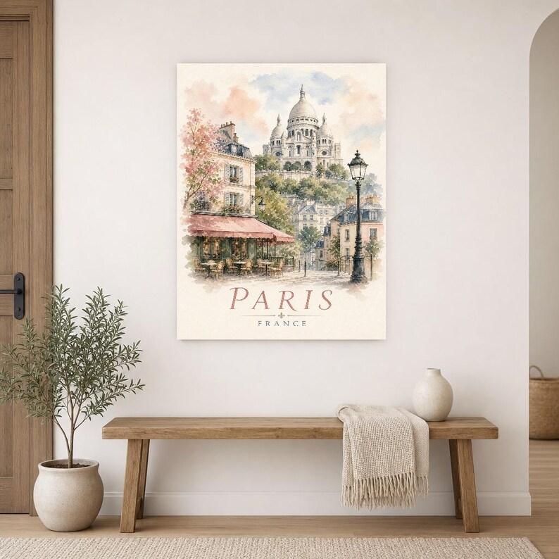Paris Montmartre Watercolor image 10