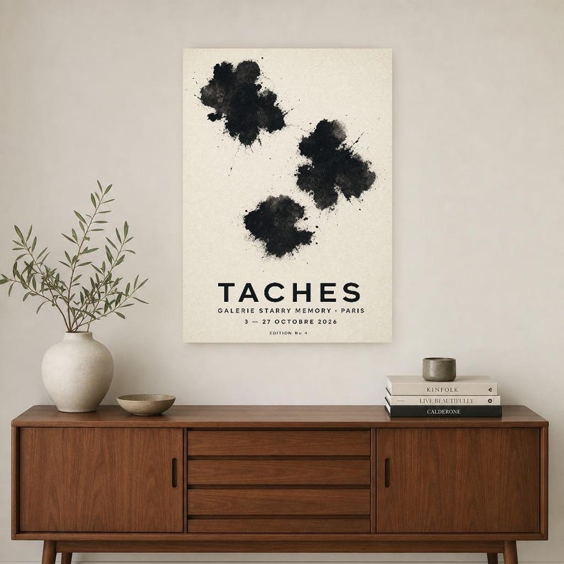 Stains | Abstract Wall Art | Modern Gallery Poster | Minimalist Print | Printed & Shipped image 2