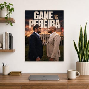 Póster Gane vs Pereira | Noche de pelea en la Casa Blanca de UFC 2026 | Impresión de arte de pared cara a cara de MMA ? Decoración de lucha imagen 8