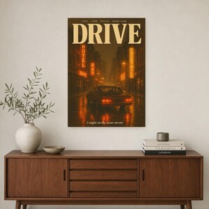Drive Retro Poster | Vintage 70s Wall Art Print | Aesthetic Magazine Print | Mid Century Retro Decor Gift image 3