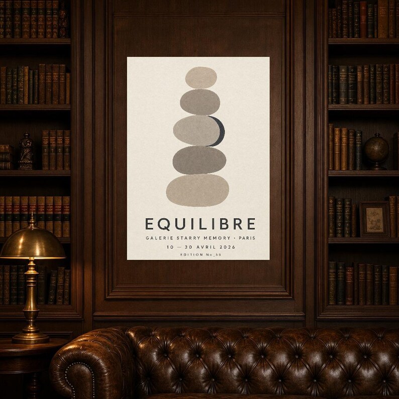 Balance | Abstract Wall Art | Modern Gallery Poster | Minimalist Print | Printed & Shipped image 5