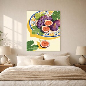 Impresión de cocina de higos mediterráneos ? Impresión de arte de pared italiana Dolce Vita | Decoración De Verano Del Comedor imagen 6