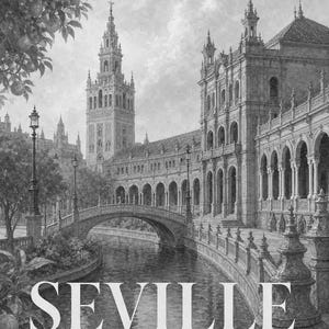 Sevilla-Reiseposter | Wandbild mit sanfter Malerei aus Spanien | Kunstdruck mit Stadtnamen | Gedruckt & Versand Bild 10