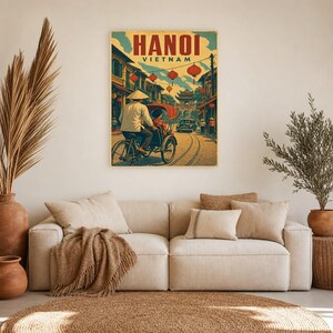 Hanoi Travel Poster | Vintage Old Quarter Print | Vietnam Wall Art | Printed & Shipped image 7