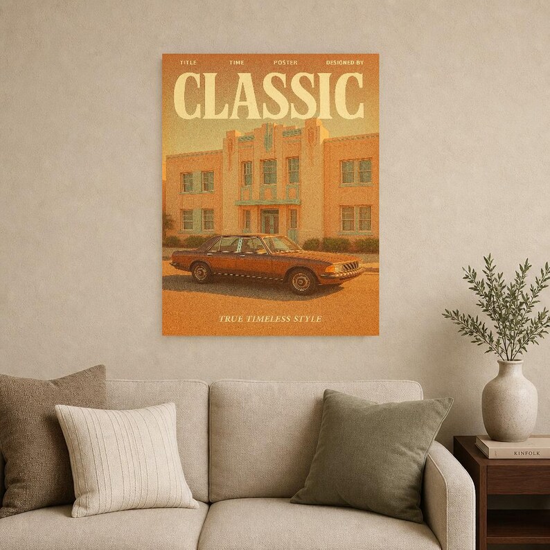 Póster retro clásico | Impresión de arte de pared vintage de los años 70 | Impresión de revista estética ? Regalo de decoración retro de med imagen 15