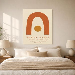 Arco de Areia | Arte Abstrata para Parede | Pôster Moderno para Galeria | Impressão Minimalista em Arco de Terracota | Impresso e Enviado imagem 9