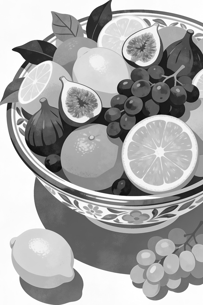 Mediterranean Fruit Bowl Kitchen Print | Dolce Vita Italian Wall Art Print | Dining Room Summer Decor image 17