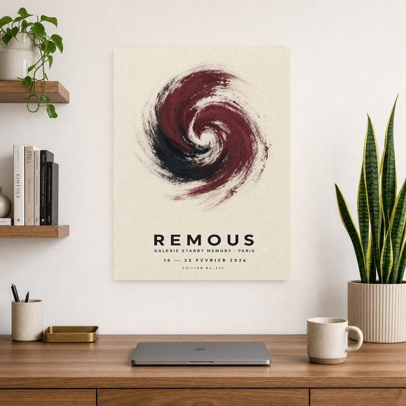 Swirls | Abstract Wall Art | Modern Gallery Poster | Minimalist Print | Printed & Shipped image 8