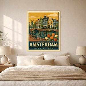 Vintage Amsterdam Canal image 6