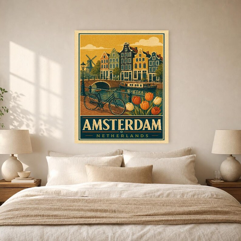 Vintage Amsterdam Canal image 6