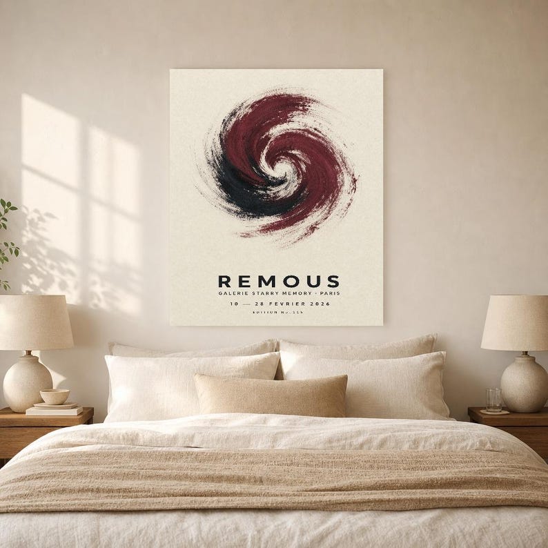 Swirls | Abstract Wall Art | Modern Gallery Poster | Minimalist Print | Printed & Shipped image 6