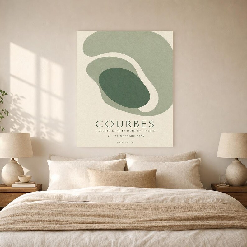 Curvas | Arte abstracto para pared | Póster moderno para galería | Impresión minimalista | Impreso y enviado imagen 6