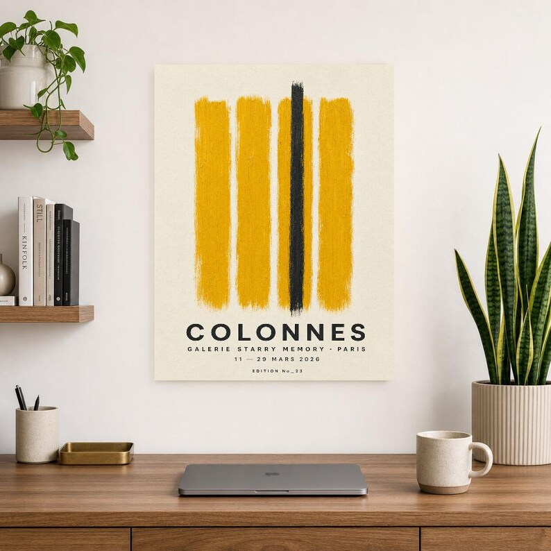Columns | Abstract Wall Art | Modern Gallery Poster | Minimalist Print | Printed & Shipped image 10
