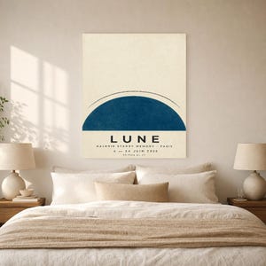 Moon | Abstract Wall Art | Modern Gallery Poster | Minimalist Print | Printed & Shipped image 6