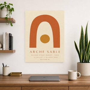 Arco de Areia | Arte Abstrata para Parede | Pôster Moderno para Galeria | Impressão Minimalista em Arco de Terracota | Impresso e Enviado imagem 14