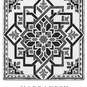 Marrakech Zellige Tile Wall Art Print | Moroccan Geometric Star Poster | Blue Green Maiolica Print | Boho Mediterranean Decor | Morocco Gift image 12
