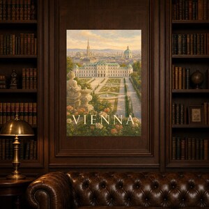 Vienna Travel Poster | Soft Painting Austria Wall Art | Named City Art Print | Printed & Shipped image 5