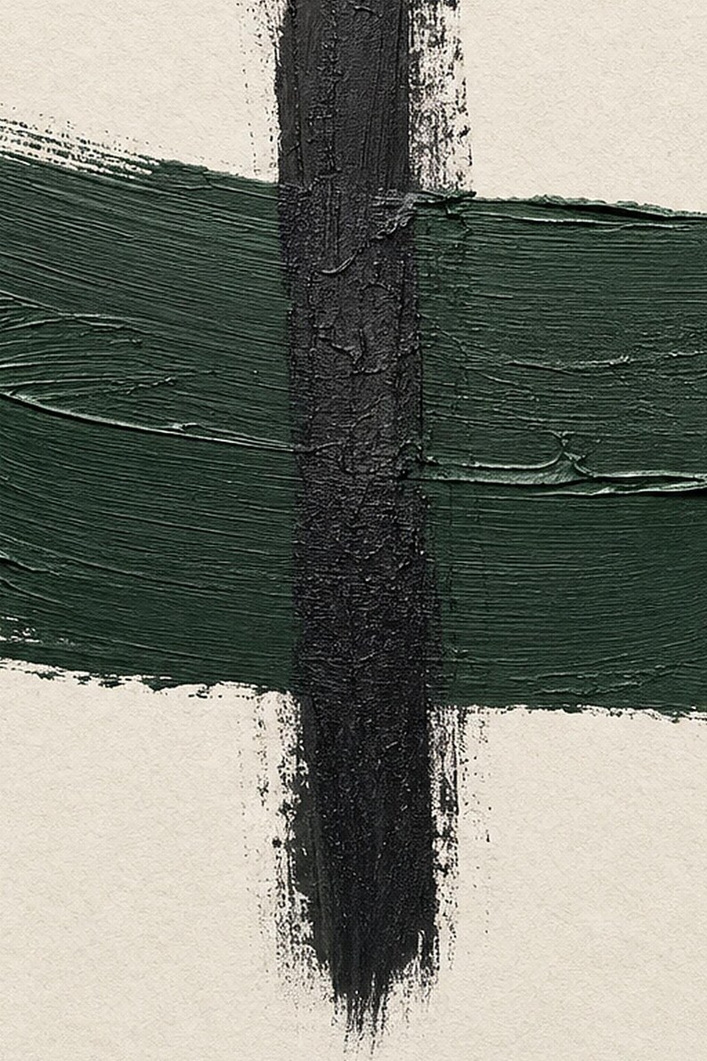 Forest | Abstract Wall Art | Modern Gallery Poster | Forest Green Minimalist Print | Printed & Shipped image 3