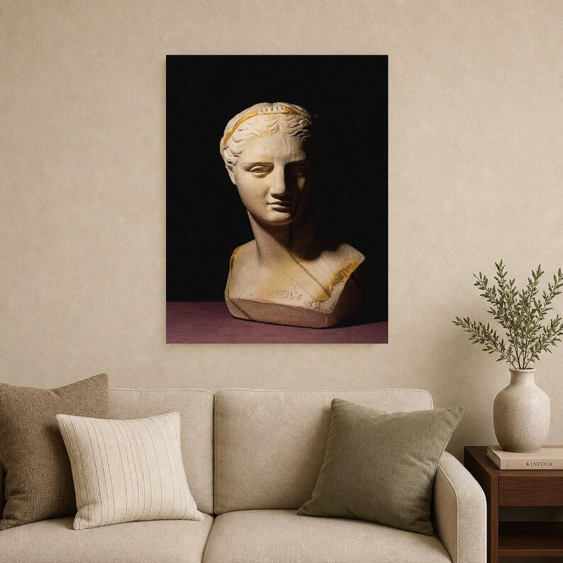 Classical Statue Wall Art | Renaissance Bust Poster | Moody Dark Academia Sculpture Print image 8