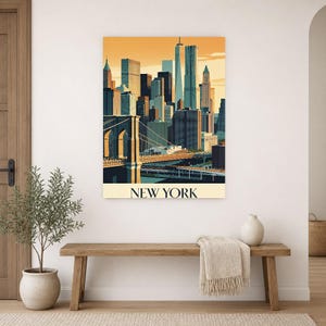 New York Vintage Reiseposter | Retro-USA-Stadt-Kunstdruck | Wanddekoration als Geschenk zur Wohnungserwärmung Bild 16