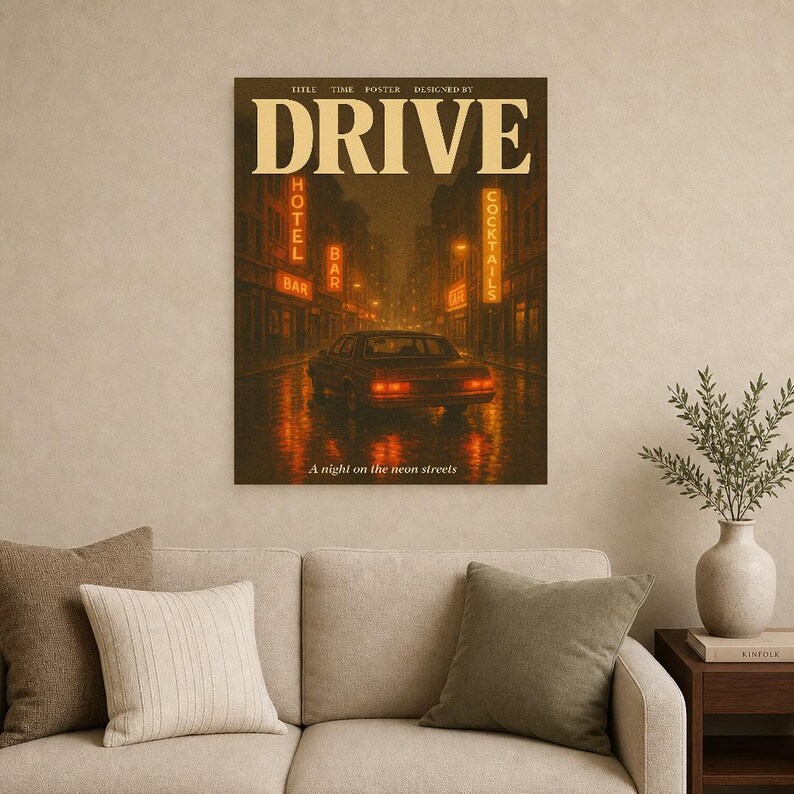 Drive Retro Poster | Vintage 70s Wall Art Print | Aesthetic Magazine Print | Mid Century Retro Decor Gift image 15
