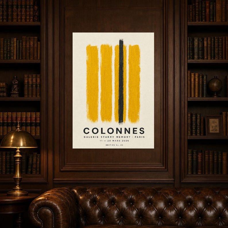 Columns | Abstract Wall Art | Modern Gallery Poster | Minimalist Print | Printed & Shipped image 5