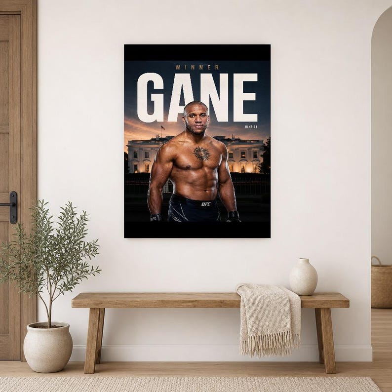 Poster di Ciryl Gane | UFC Fight Night alla Casa Bianca 2026 | Stampa artistica da parete MMA | Decorazione campione dei pesi massimi immagine 10