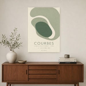 Curvas | Arte abstracto para pared | Póster moderno para galería | Impresión minimalista | Impreso y enviado imagen 2