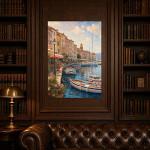 Saint-Tropez-Reiseposter | Kunstdruck der französischen Riviera | Wandbild mit Küstenmotiven aus Frankreich | Gedruckt & Versand Bild 5